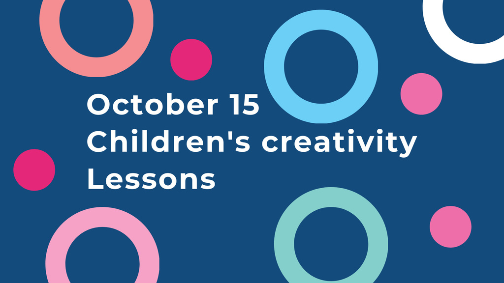 Children's Creativity Studio Services Offer FB event cover Design Template