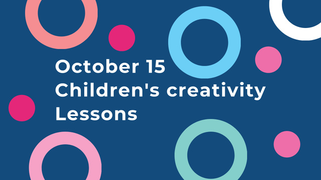 Ontwerpsjabloon van FB event cover van Children's Creativity Studio Services Offer