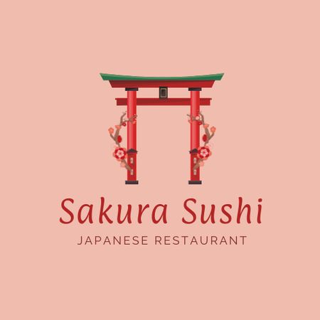 Plantilla de diseño de Sushi Restaurant Ad Animated Logo 