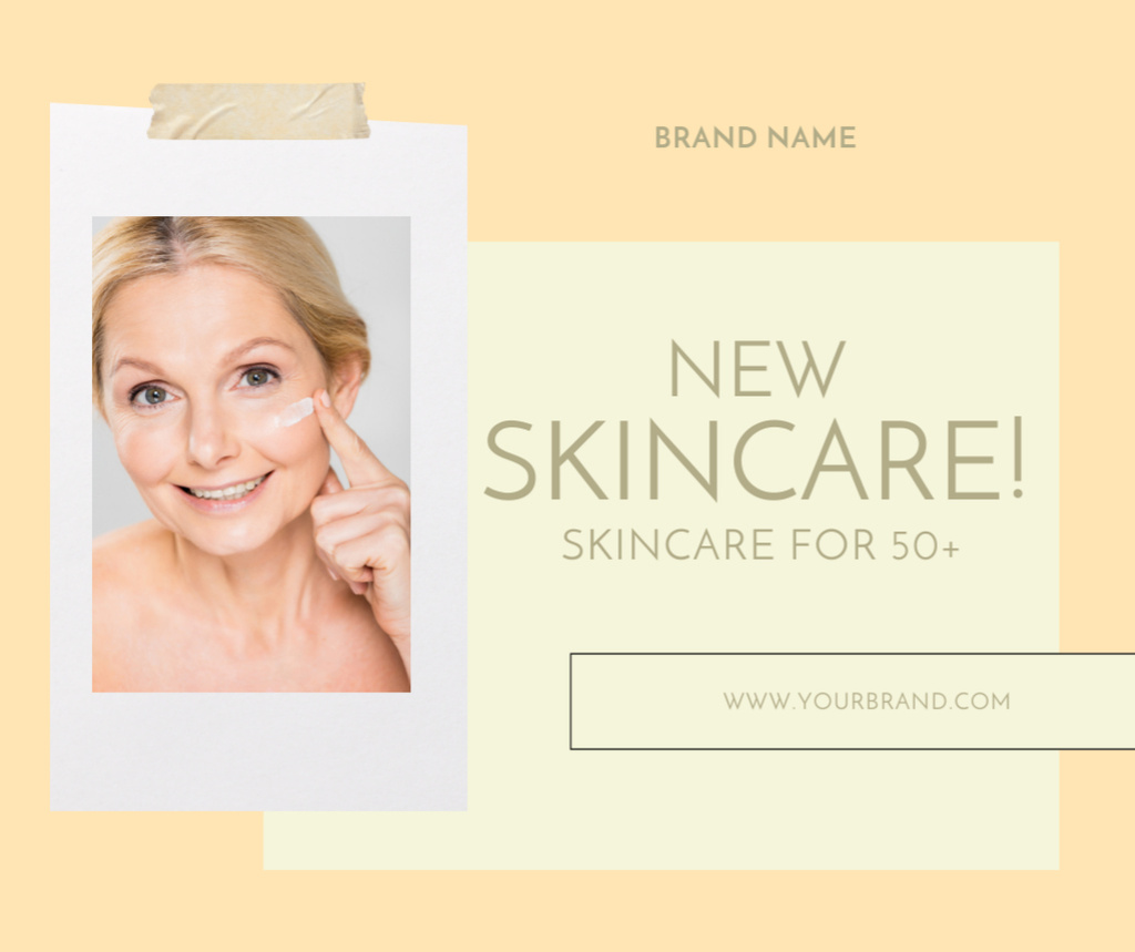 Modèle de visuel New Skincare Product Offer For Mature - Facebook