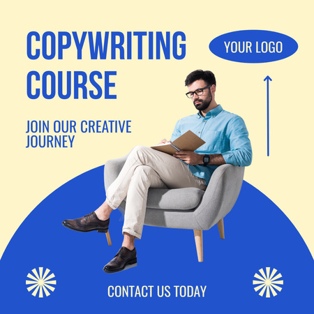 Impactful Copywriting Course Promotion With Slogan Instagram AD Design Template