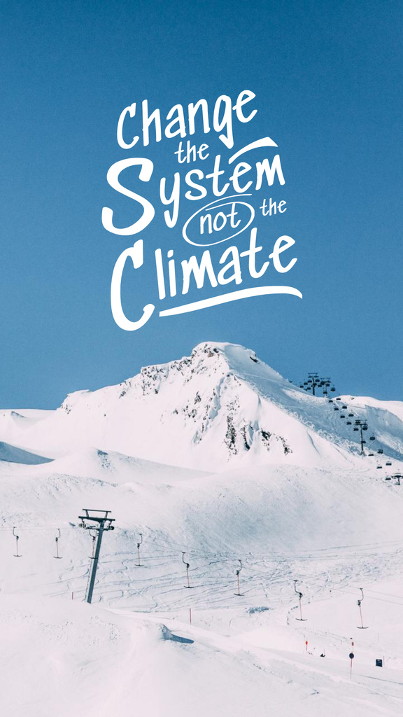Platilla de diseño Change System Not Climate Instagram Story