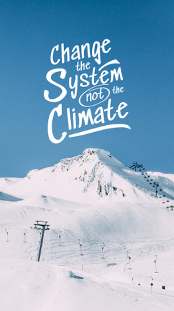 Ontwerpsjabloon van Instagram Story van Verander systeem, niet klimaat