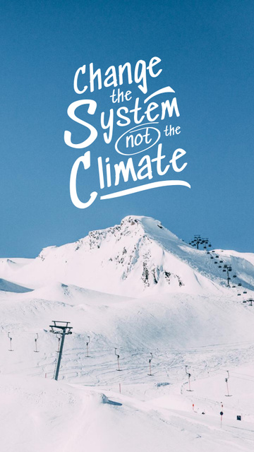Change System Not Climate Instagram Story – шаблон для дизайну