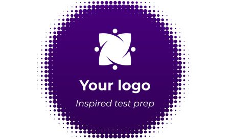 Modèle de visuel Image of Company Emblem with Abstract Purple Circle - Business Card 91x55mm