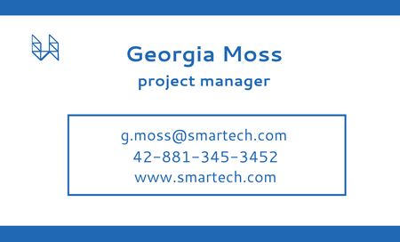 Ontwerpsjabloon van Business Card 91x55mm van Project Manager Services Offer