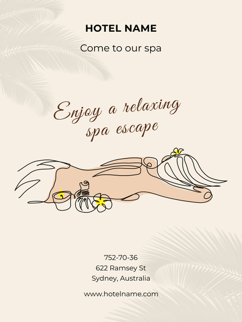 SPA Services Offer Poster US Design Template