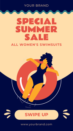 Women's Swimsuits Sale Instagram Video Story Design Template