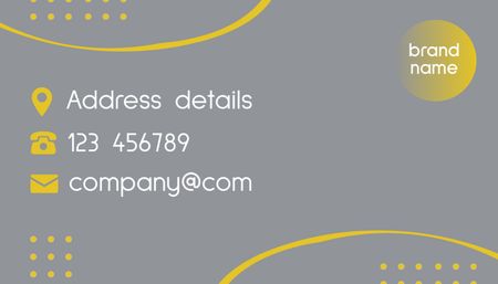 Cooling and Heating Solutions for Home Grey and Yellow Business Card US Design Template