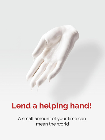 Lend a Helping Hand Poster US Design Template
