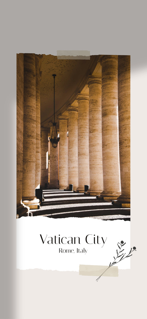 Ancient Vatican building Columns Snapchat Geofilter Šablona návrhu
