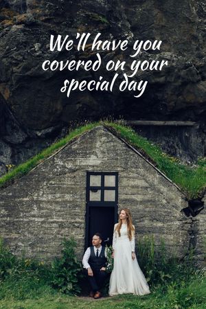 Designvorlage Wedding Planning Services with Happy Newlyweds für Tumblr