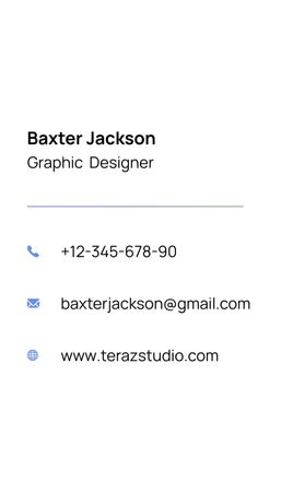 Creative Studio Services Offer Business Card US Verticalデザインテンプレート