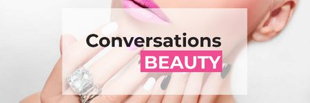 Ontwerpsjabloon van Email header van Beauty conversations Ad