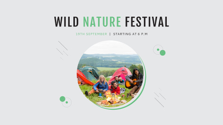 Ontwerpsjabloon van FB event cover van Wild Nature Festival Announcement