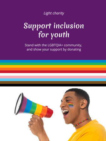 Designvorlage LGBT Education Announcement für Poster US