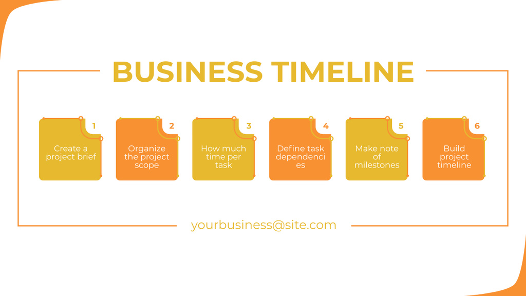 Simple and Creative Business Plan Timeline Πρότυπο σχεδίασης