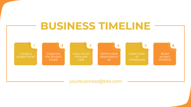 Simple and Creative Business Plan Timeline tervezősablon