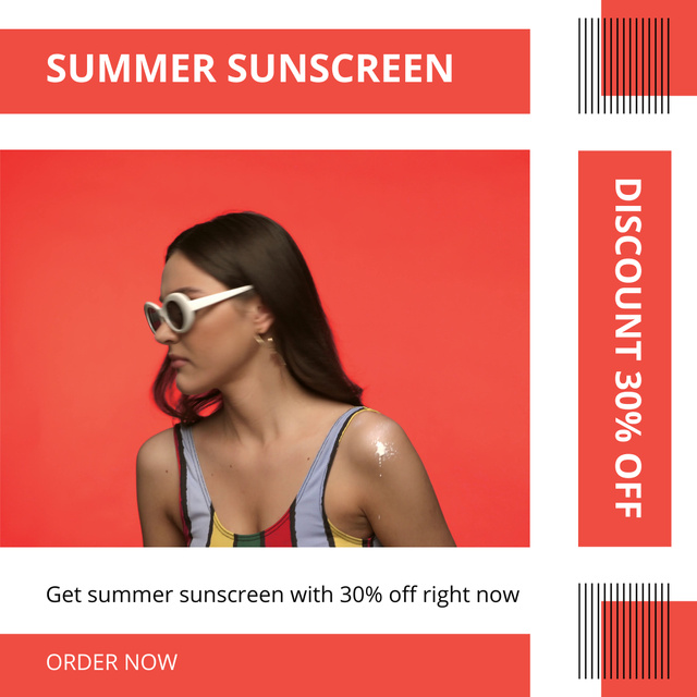 Designvorlage Summer Sunscreen Collection für Animated Post