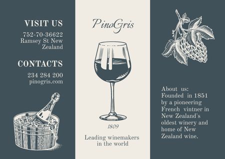 Wine Tasting Announcement Brochure tervezősablon