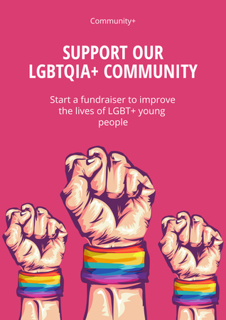 Designvorlage LGBT Community Invitation für Poster