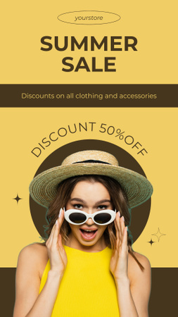 Summer Sale of Fashion Accessories Instagram Story Design Template