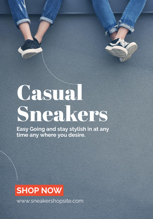 Casual Sneaker Shop Poster 28x40in Design Template