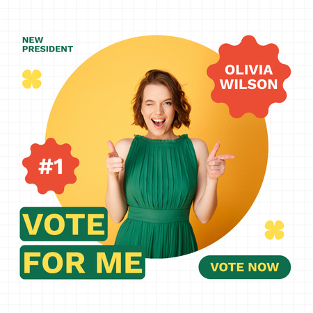 Merry Woman's Candidacy for President Instagram Design Template