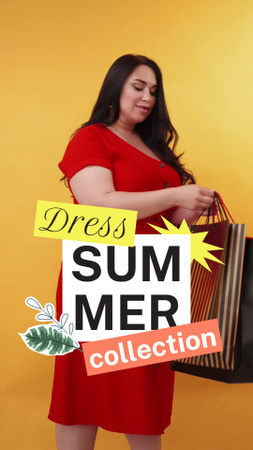 Summer Dress Collection Offer With Plus Size TikTok Video Design Template