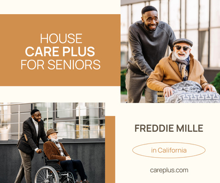 Ontwerpsjabloon van Large Rectangle van House Care for Seniors