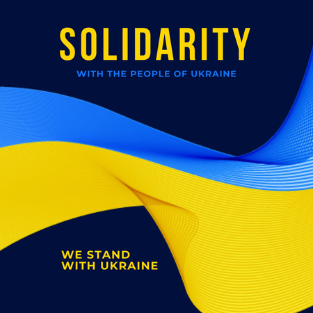 Plantilla de diseño de solidaridad con el pueblo de ucrania Instagram 