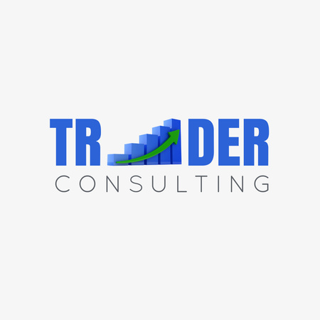 Serviço Eficiente de Consultoria Trader Animated Logo Modelo de Design