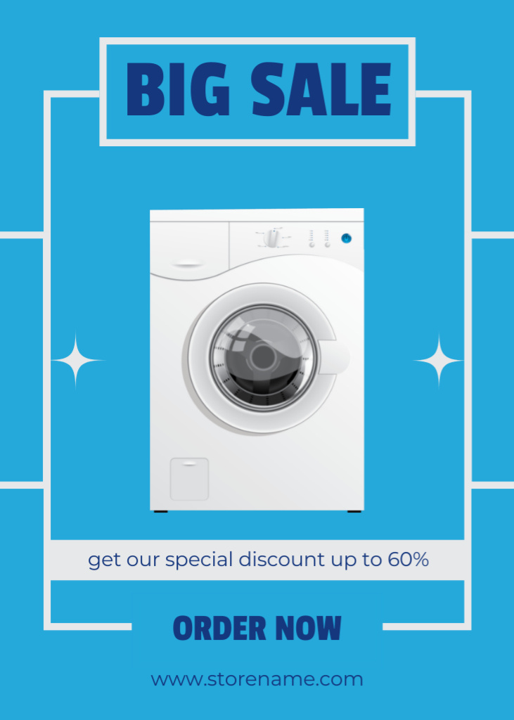 Washing Machines Discount Flayer – шаблон для дизайна