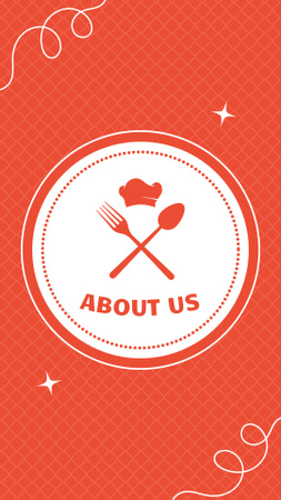 Template di design Promo ristorante veloce e informale con forchetta e cucchiaio Instagram Highlight Cover