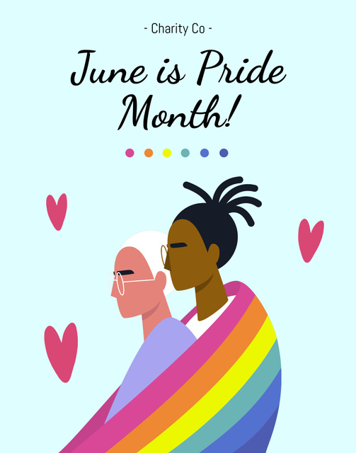 Platilla de diseño June is Pride Month Poster 22x28in