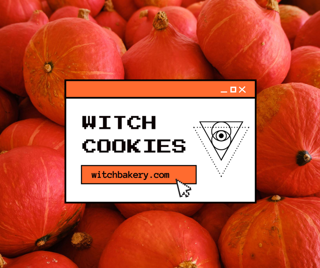 Template di design Halloween Pumpkins Cookies Offer Facebook