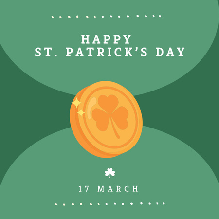 Wish You Happy St. Patrick's Day Instagram Design Template