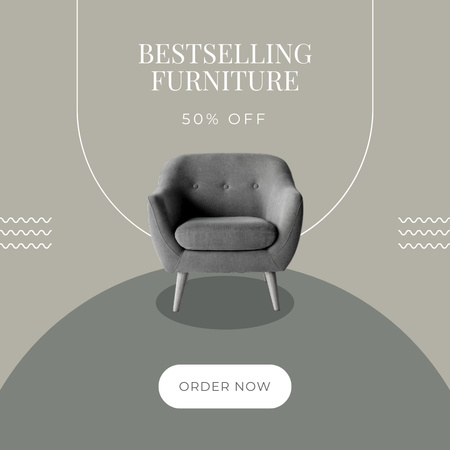 Lovely Furniture Offer At Discounted Rates Instagram Design Template