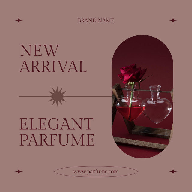 Elegant Perfume with Rose Instagram tervezősablon