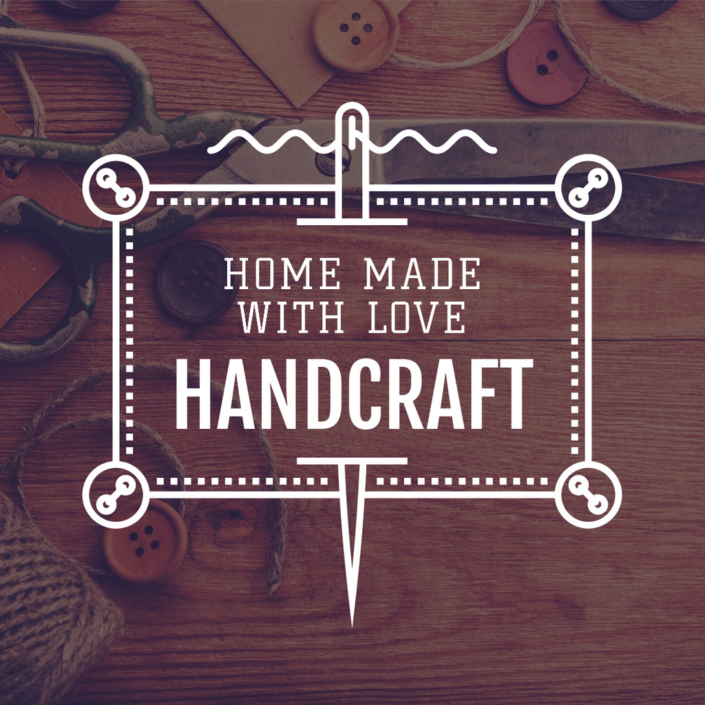 Advertisement for Store of Handcrafted Goods Instagram Modelo de Design