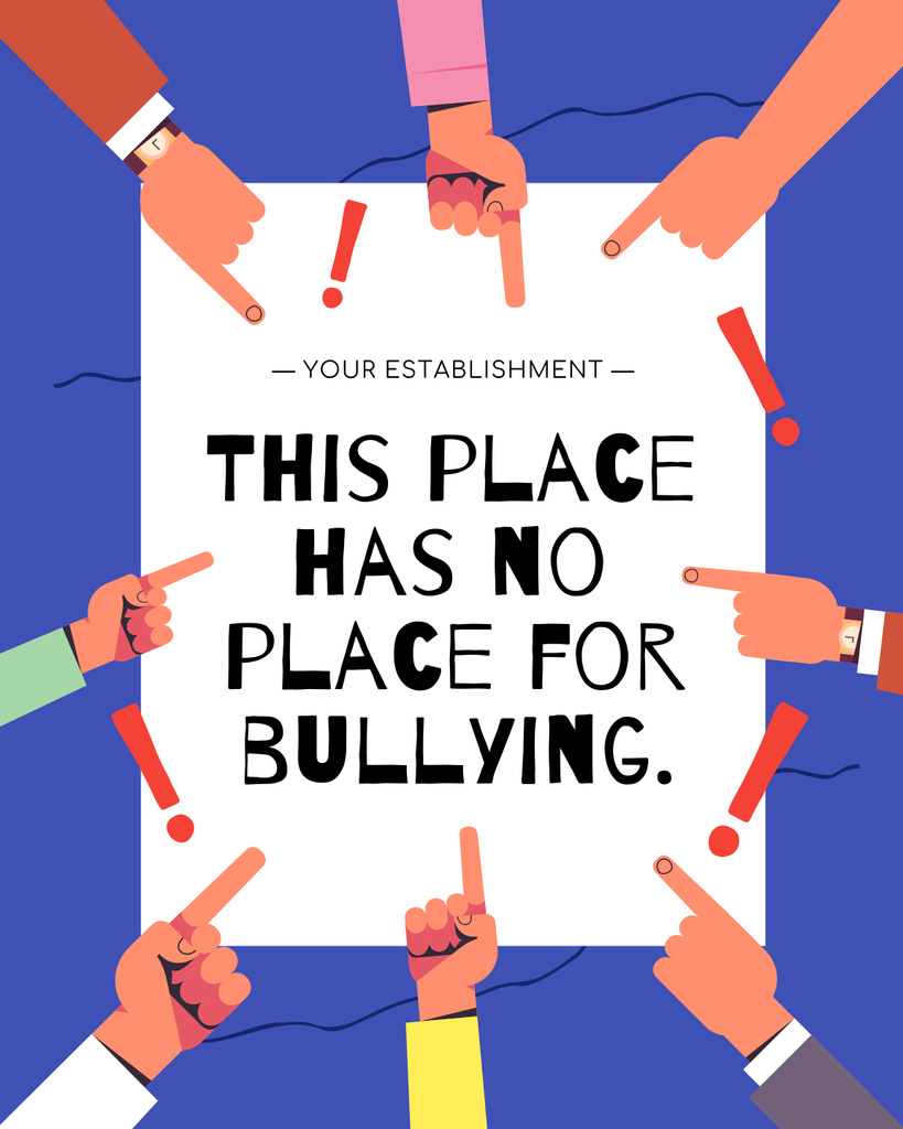 Workplace Bullying Awareness and Protection Poster 16x20in Design Template