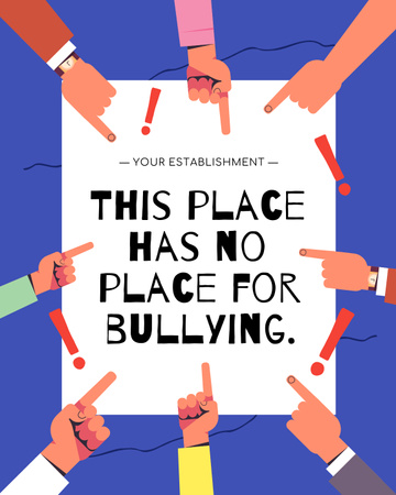 Template di design Workplace Bullying Awareness and Protection Poster 16x20in