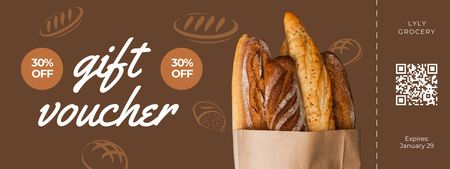 Grocery Store Offer with Baked Goods Couponデザインテンプレート