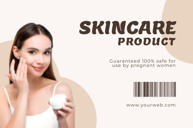 Skincare Cosmetic Product Label – шаблон для дизайна