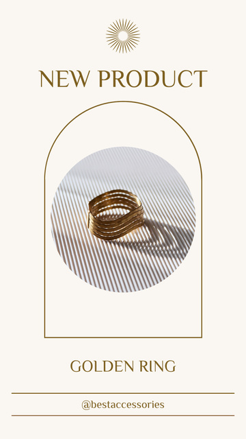 New Golden Ring Offer Instagram Story Πρότυπο σχεδίασης