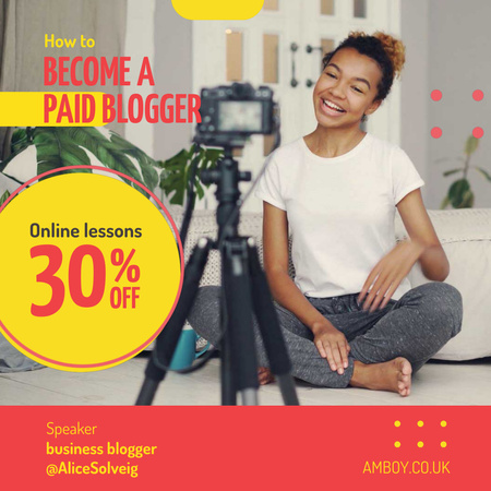Become a Paid Blogger Animated Post Design Template