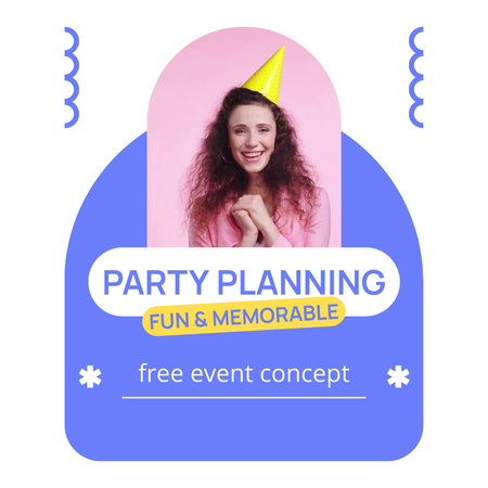 Fun and Memorable Party Planning Services Animated Post Design Template