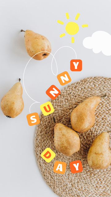Summer Inspiration with Fresh Pears Instagram Story – шаблон для дизайну