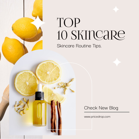 Skincare Routine Tips Instagram Design Template