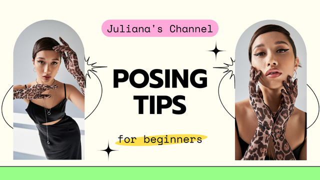 Posing Tips for Aspiring Models Youtube Thumbnail Modelo de Design
